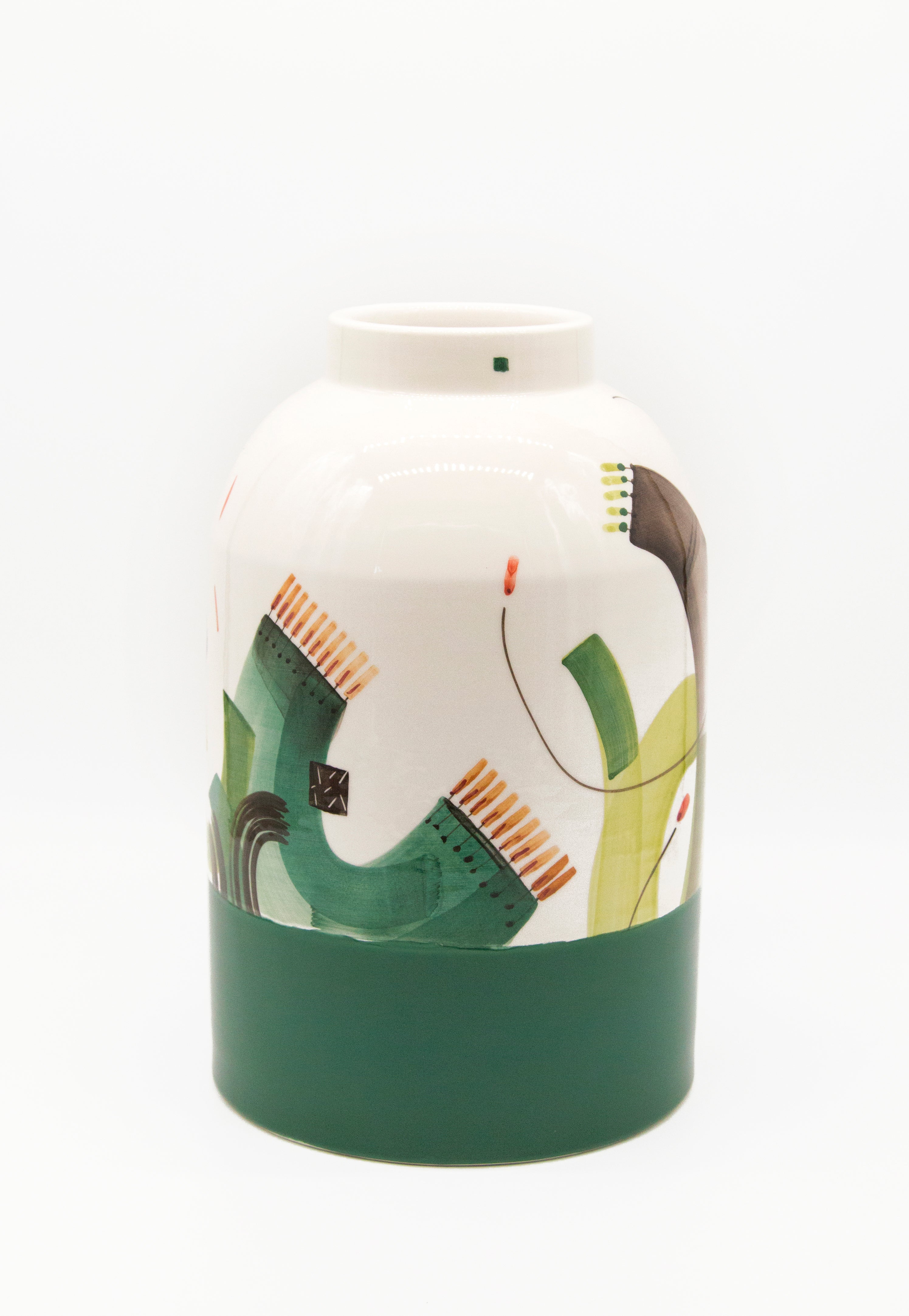 Green Orizon Roller vase